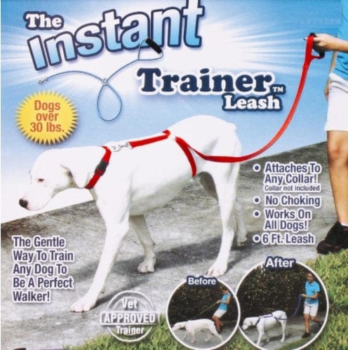 Image of the Instant Trainer Leash for dogs over 30 lbs, promoting easy and effective leash training.