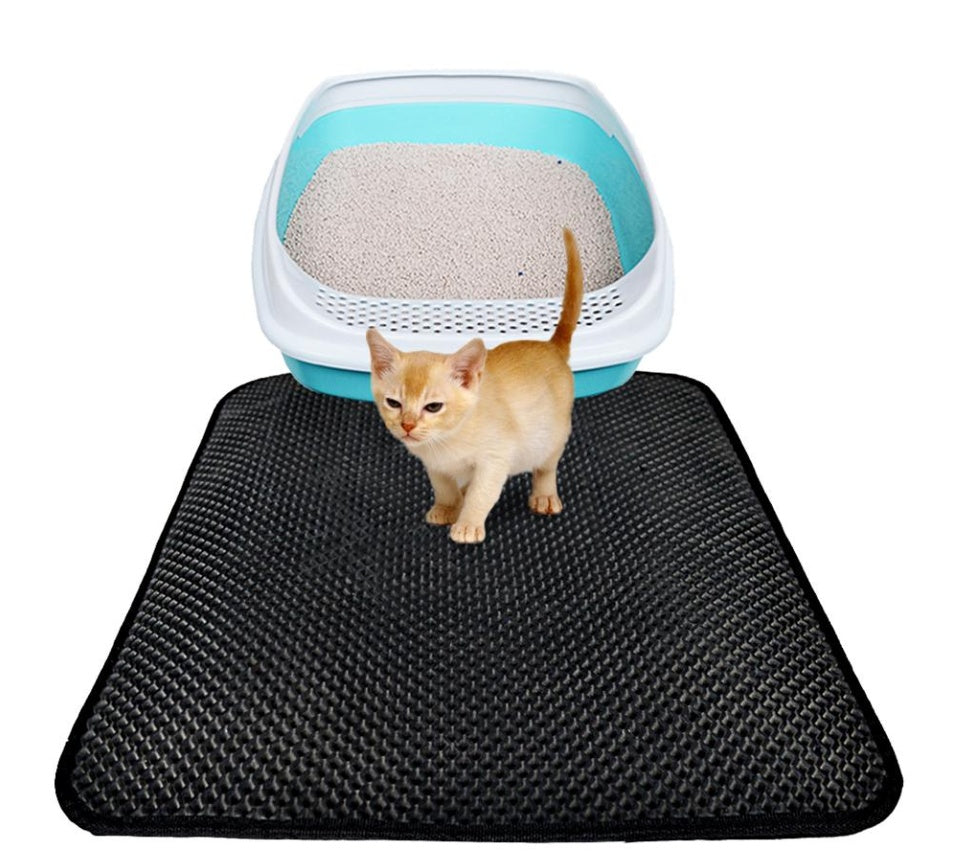 Tapis pour Chat S, M, L avec Gant Droit et Pelle en Plastique