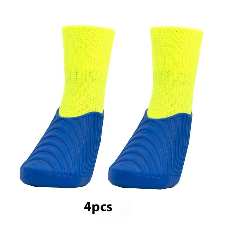 Chaussures de sport pour animaux, antidérapantes, en caoutchouc, 4 pièces, confort extérieur, protection durable.