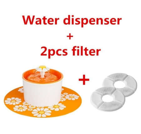 Fontaine à eau automatique pour animaux avec 2 filtres, idéale pour chiens et chats, design moderne et sécurisé.