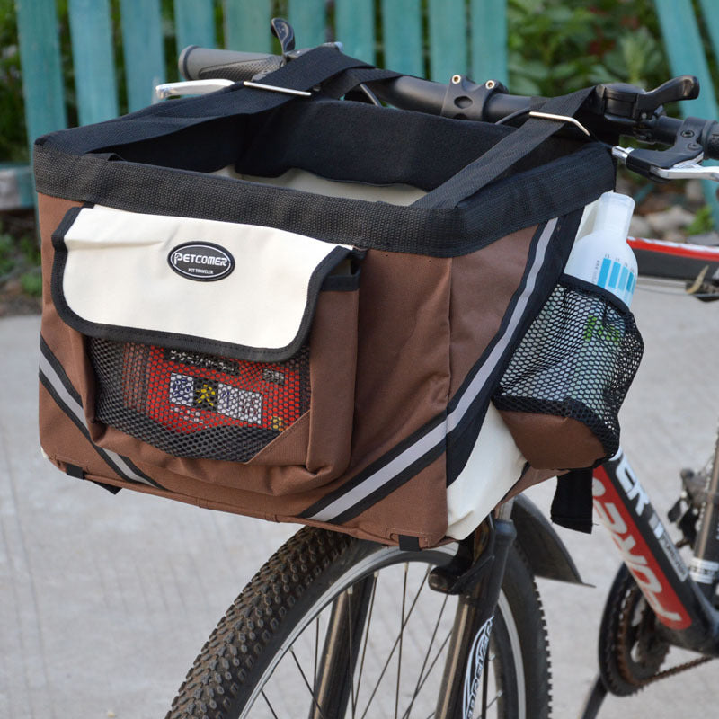 Sac de transport pour animaux de compagnie à vélo, conçu pour le confort et la sécurité des animaux jusqu'à 6 kg.