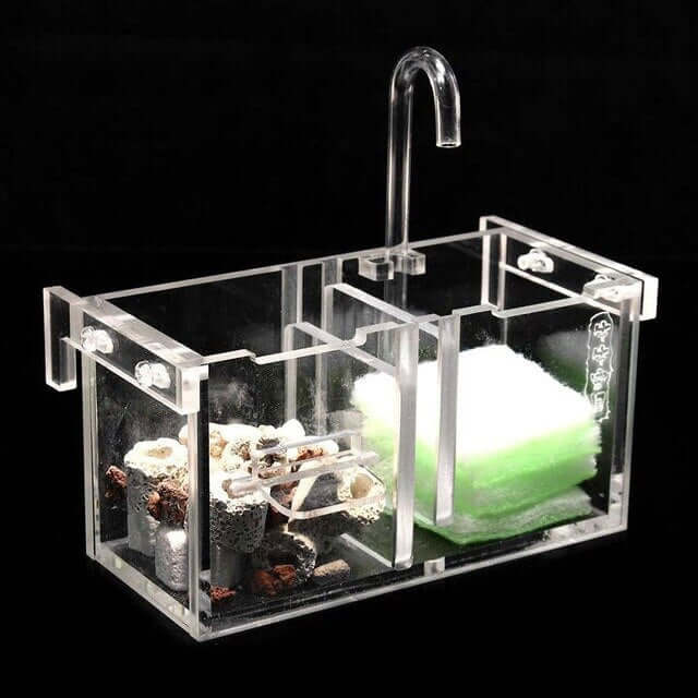 Boîte de Filtre Humide en acrylique pour séparation d'huile et d'eau, filtration de précision pour aquariums.