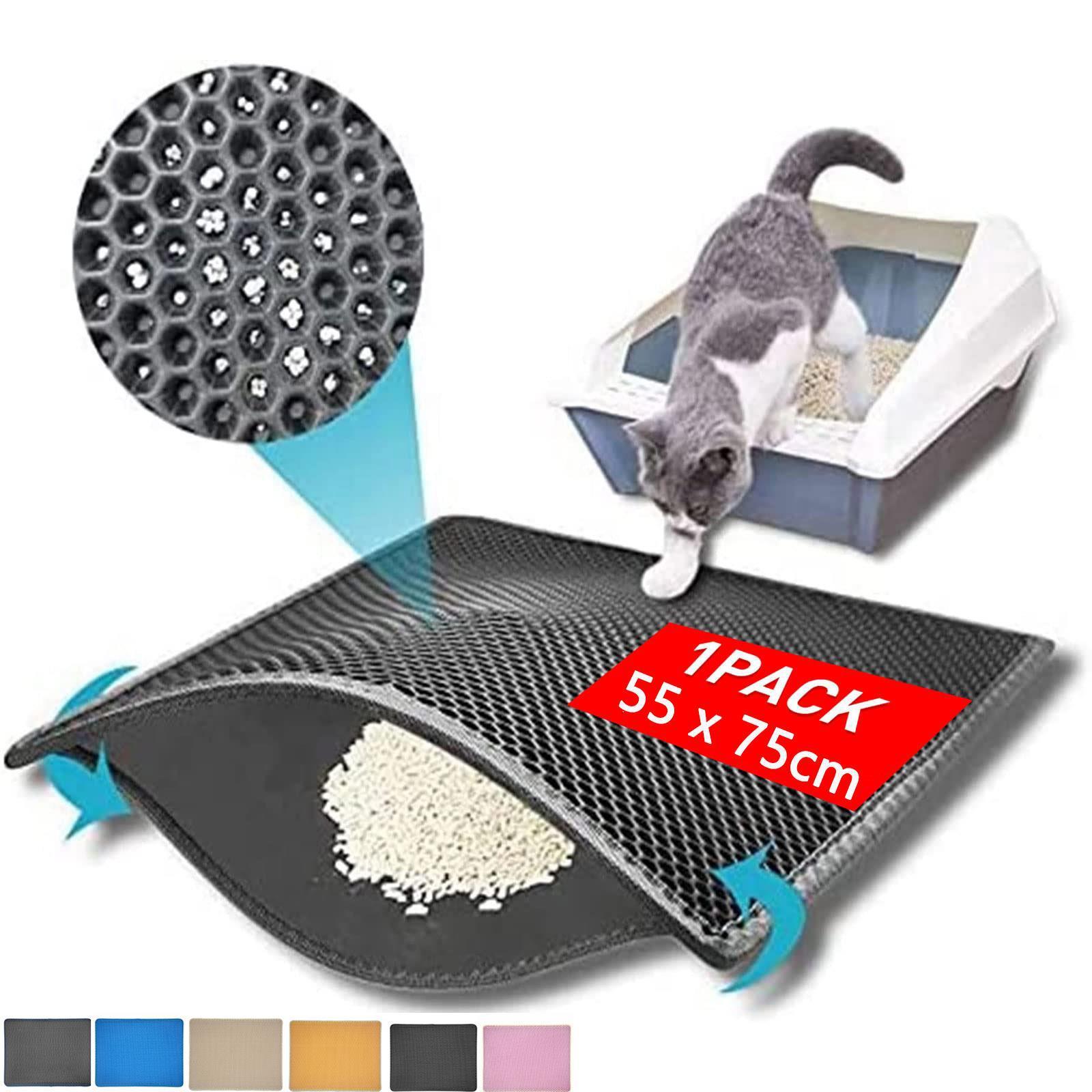 Tapis Double Couche Étanche pour Chat en Polyester