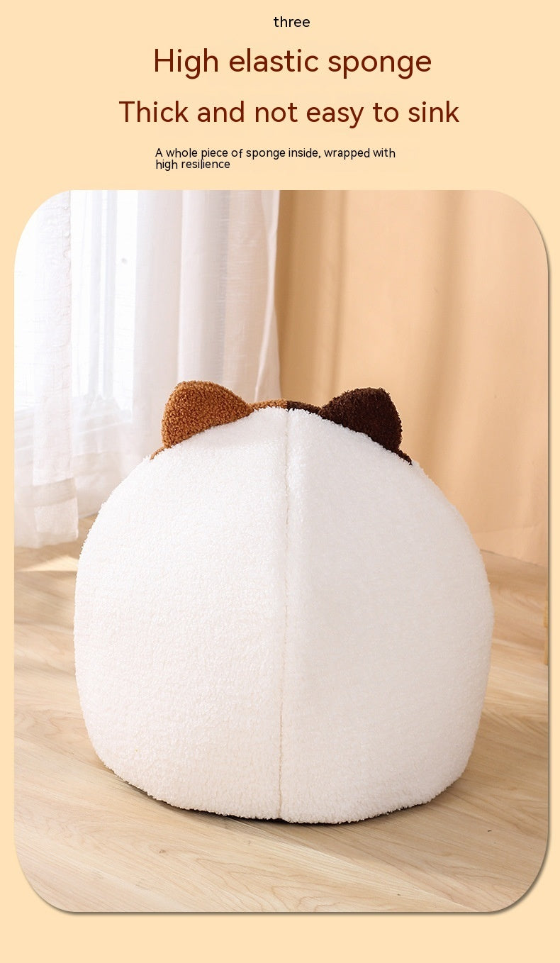 Nid Douillet en Peluche pour Chat d'Hiver