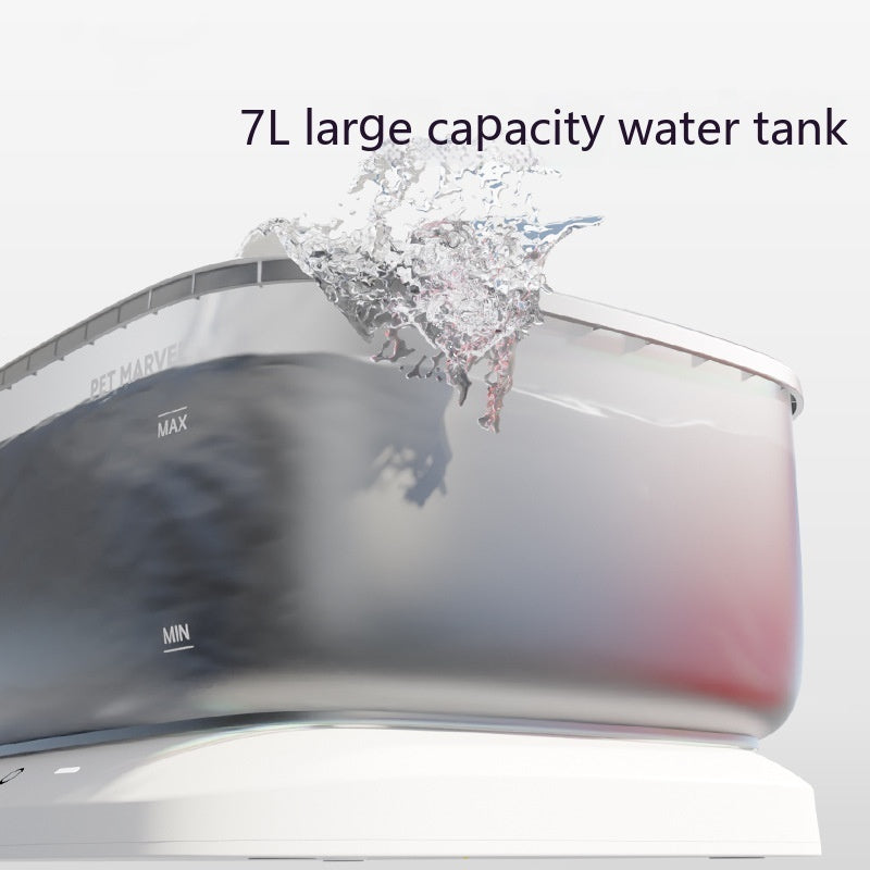 Distributeur d'eau sans fil pour animaux avec réservoir d'eau de 7L, idéal pour chiens et chats.