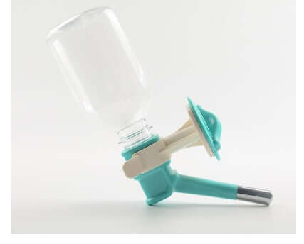 Distributeur automatique d'eau pour animaux, en plastique, couleur turquoise, facile à utiliser pour l'hydratation.