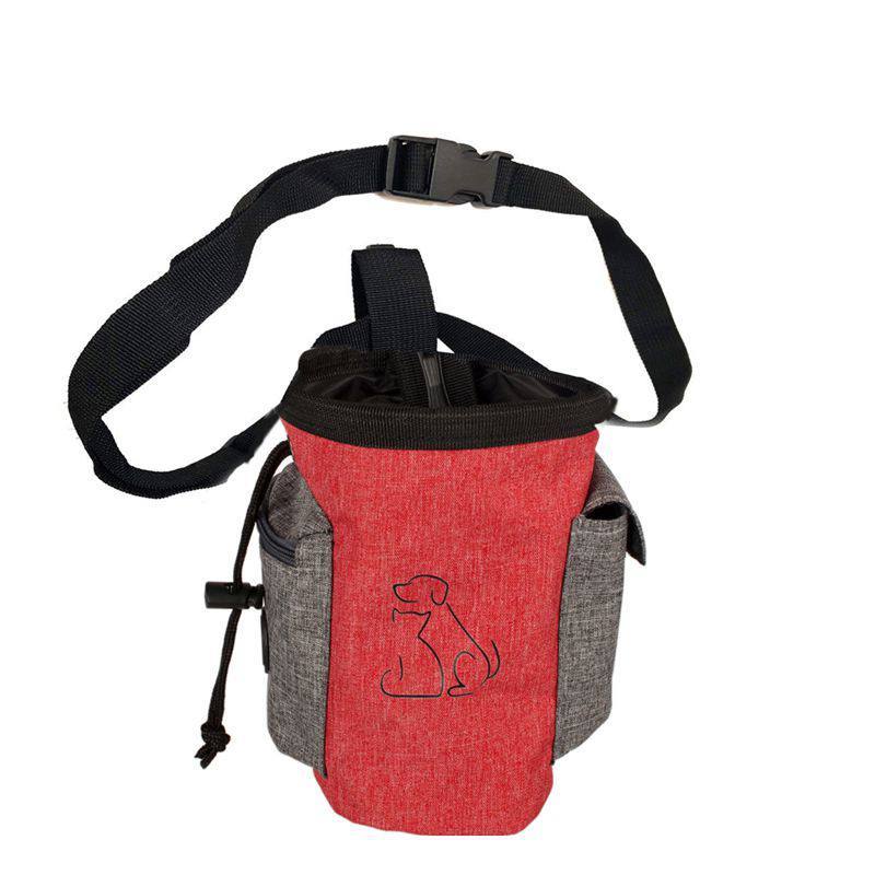 Sac à nourriture pour chien en tissu Oxford, idéal pour stocker jusqu'à 20L de friandises, léger et durable.