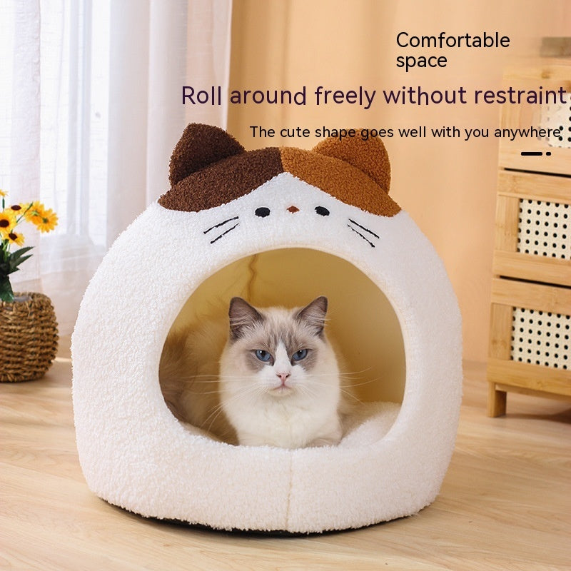 Nid Douillet en Peluche pour Chat d'Hiver