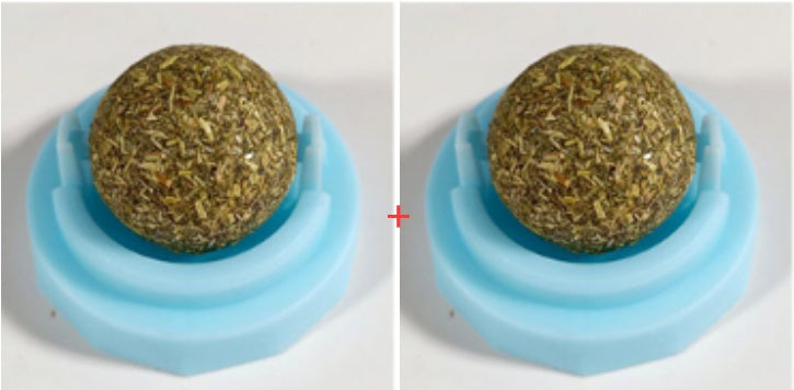 Lot de 3 Boules à Lick Auto-adhésives au Nepeta pour Chats