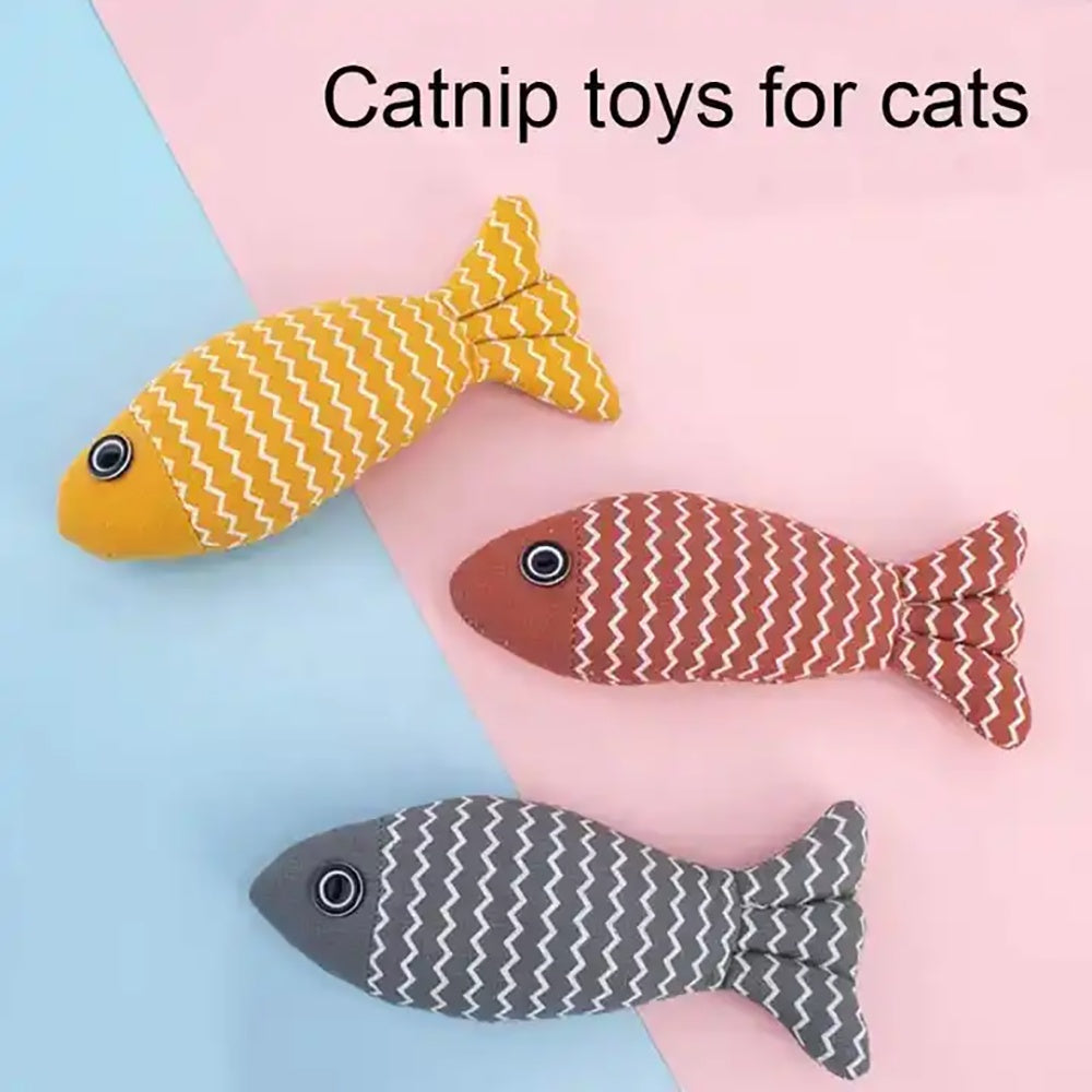 Jouet en Poisson en Jute pour Chats avec Catnip
