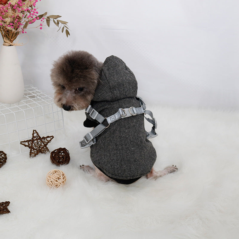 Sweatshirt Épais pour Animaux de Compagnie avec Poitrine et Dos