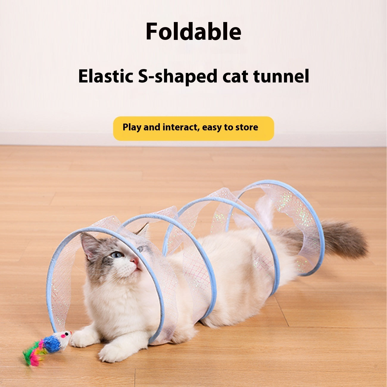 Tunnel pour Chats Auto-Détente - Jouet de Chat Amusant