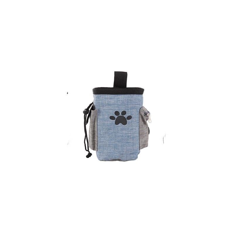 Sac à nourriture pour chien en tissu Oxford, léger et durable avec motif de patte, capacité de 20L.