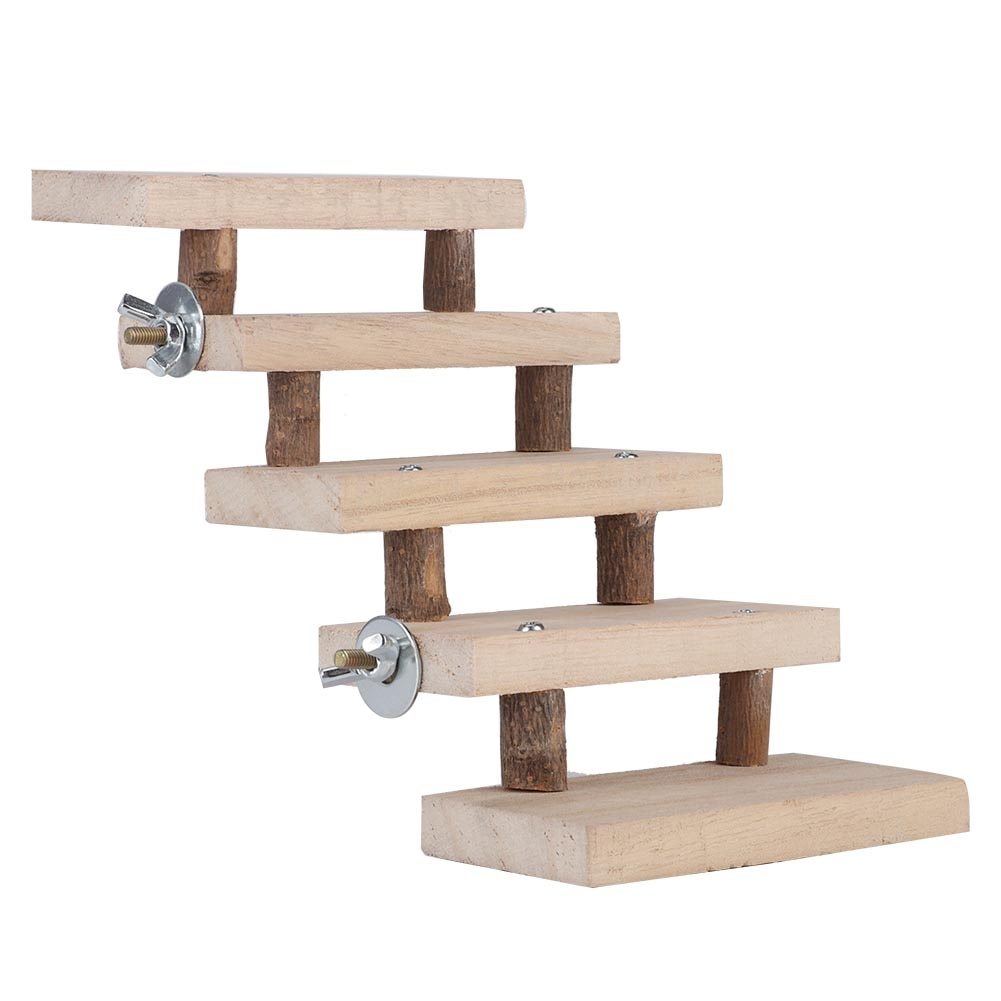 Escalier en bois pour jouets pour animaux, robuste et esthétique, idéal pour le jeu des chiens et des chats.