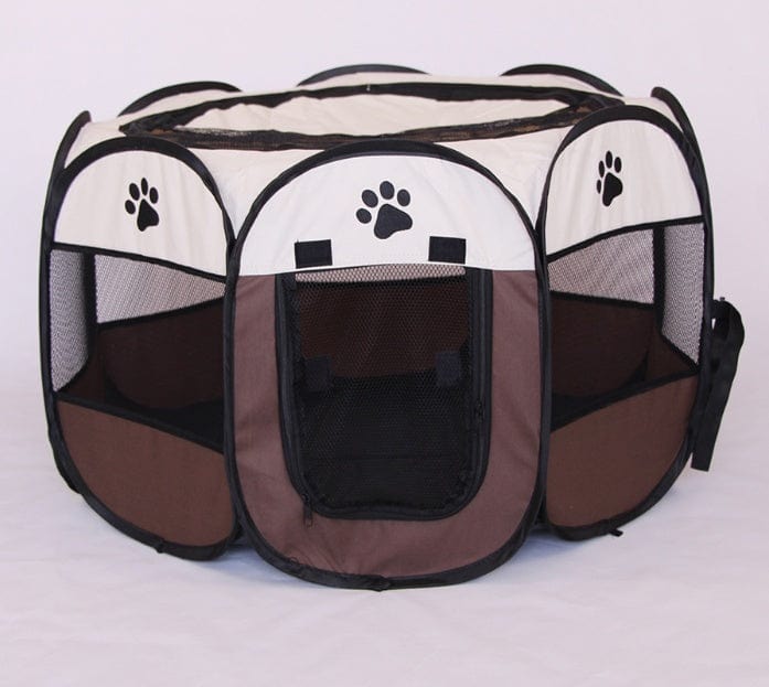 Clôture octogonale pliante pour animaux en tissu Oxford, parfaite pour chiens et chats, avec design respirant.