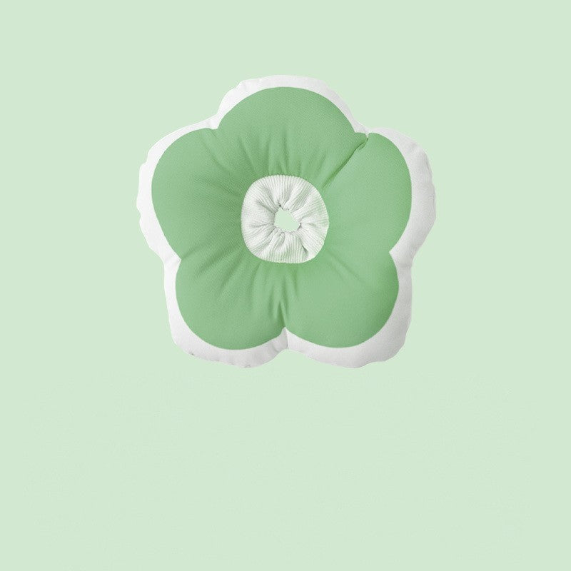 Coussin en forme de fleur verde pour animaux, doux et confortable, parfait pour le bien-être de votre compagnon.
