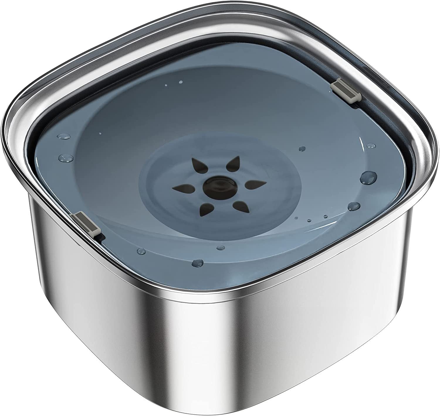 Bol d'eau en acier inoxydable pour animaux - Grande capacité
