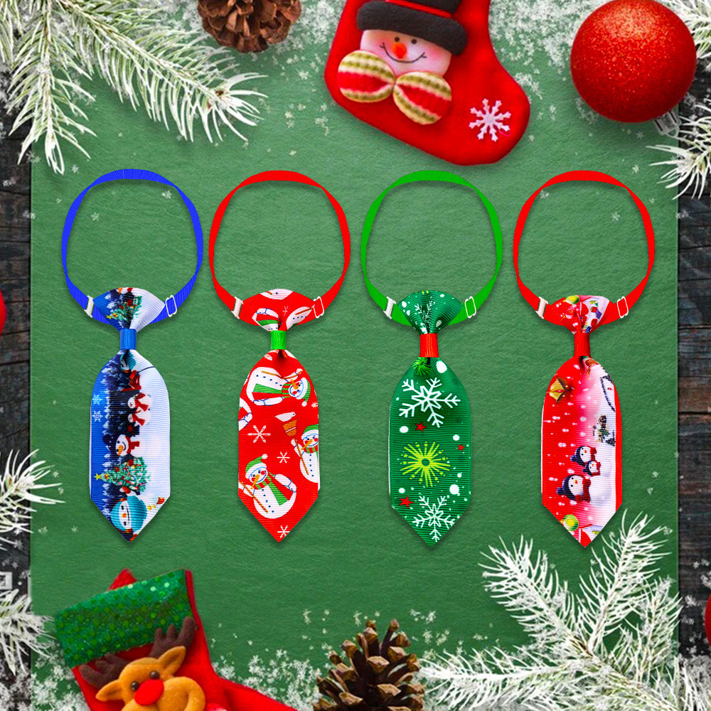 Nœuds papillon de Noël colorés pour animaux, décorations festives pour chiens et chats, accessoires de mode pour animaux.