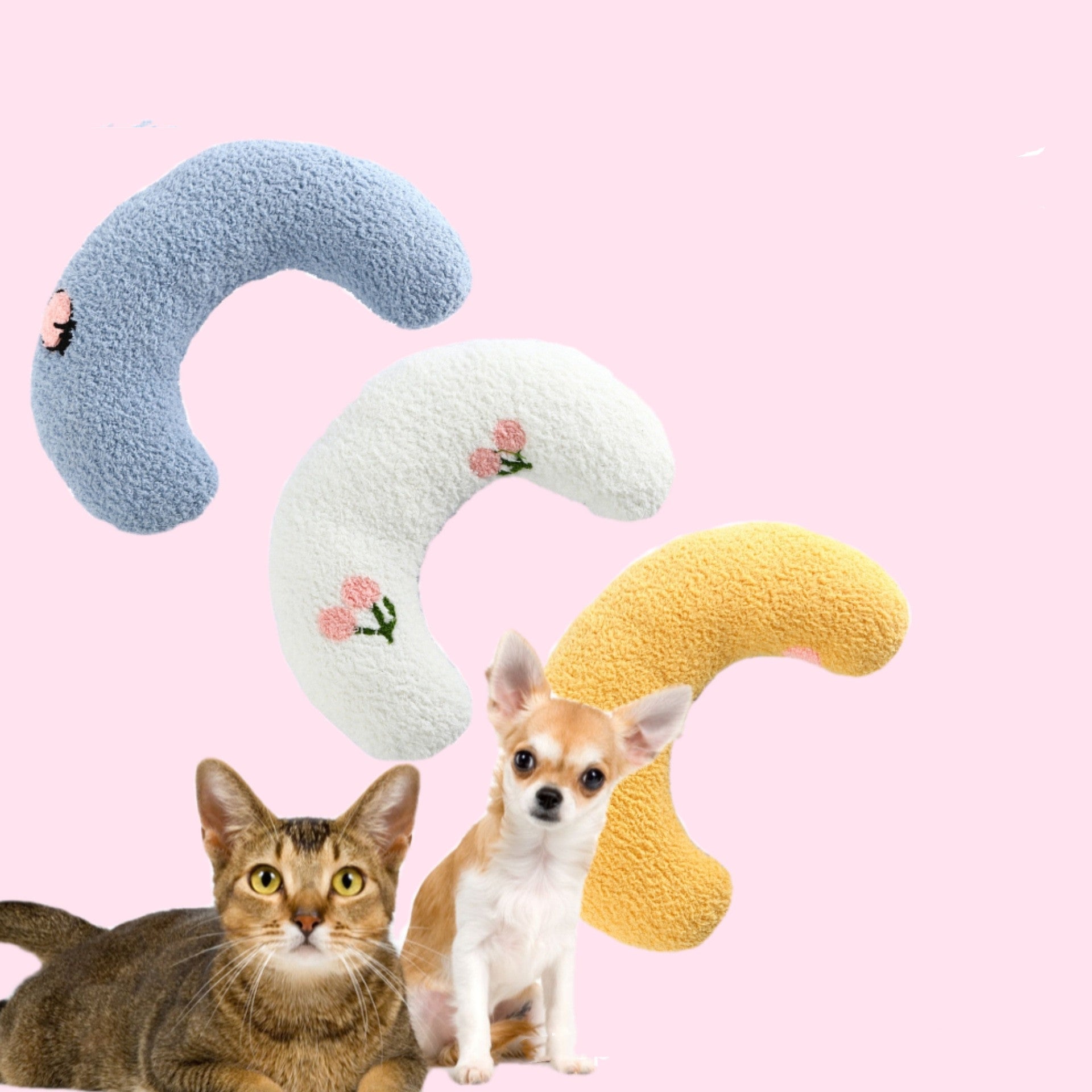 Coussin U-Shaped pour Chats et Chiens - Confort et Protection