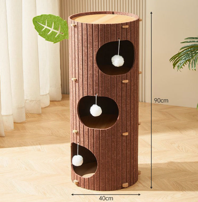 Nid en Feutre pour Chat - Arbre à Gratter Universel