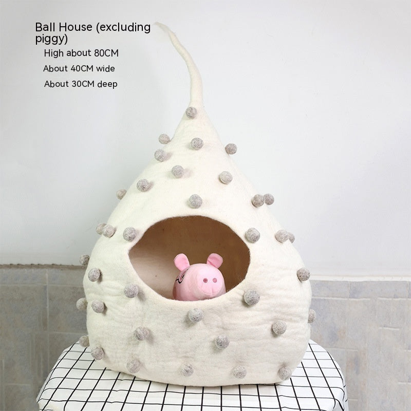 Maison en Feutre pour Chat en Laine