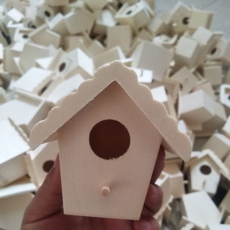 Ornements de Nids d'Oiseaux en Bois Créatifs
