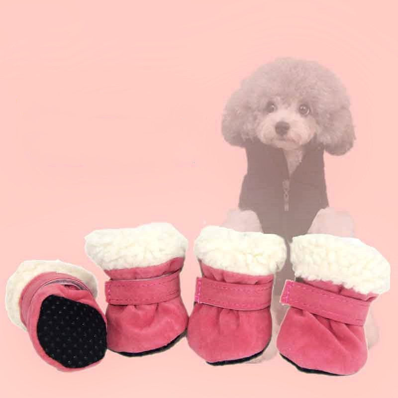 Bottes d'hiver imperméables pour petits chiens, idéales pour les Yorkshire et autres races.