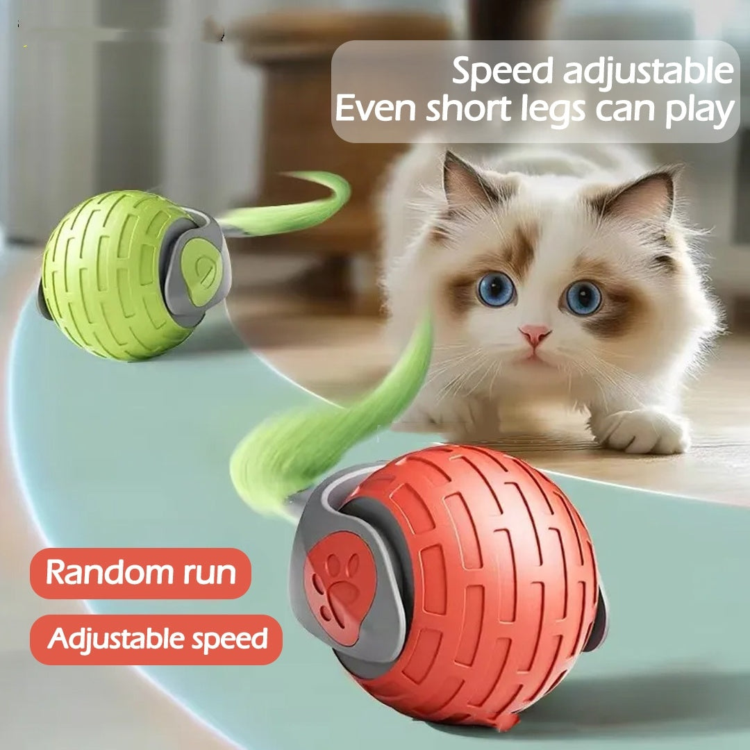 Balle Interactive Électrique pour Chats - Jouet Automatique Rechargeable