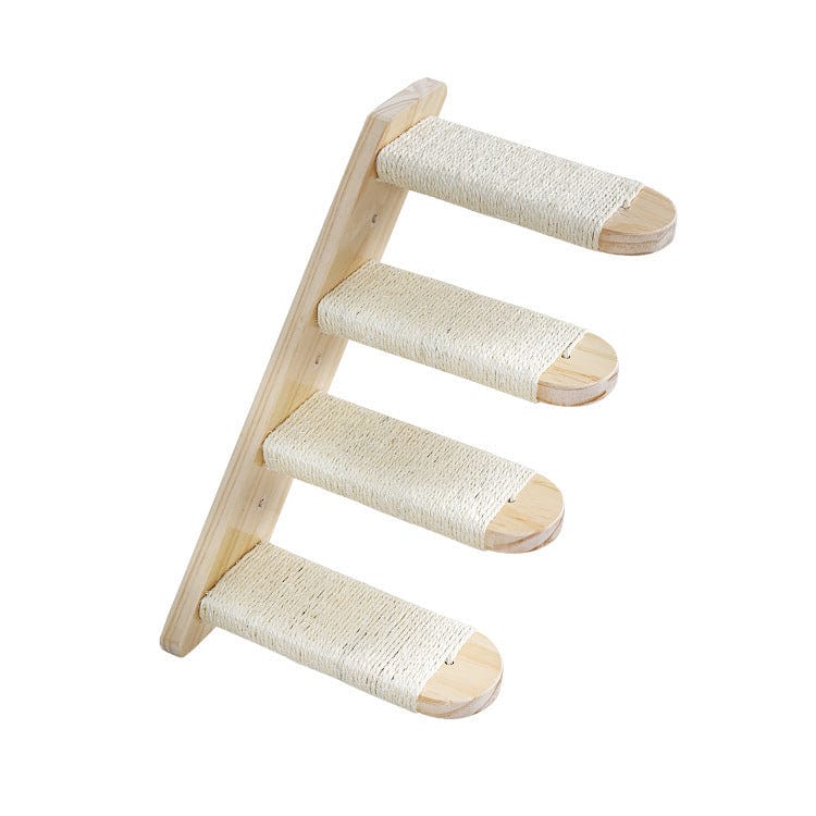 Griffoir en bois massif avec colonne sisal pour chats, élément essentiel pour le bien-être félin.