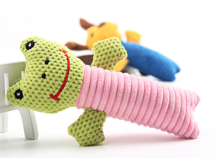 Jouet en peluche pour chien - Chiot, veau et grenouille