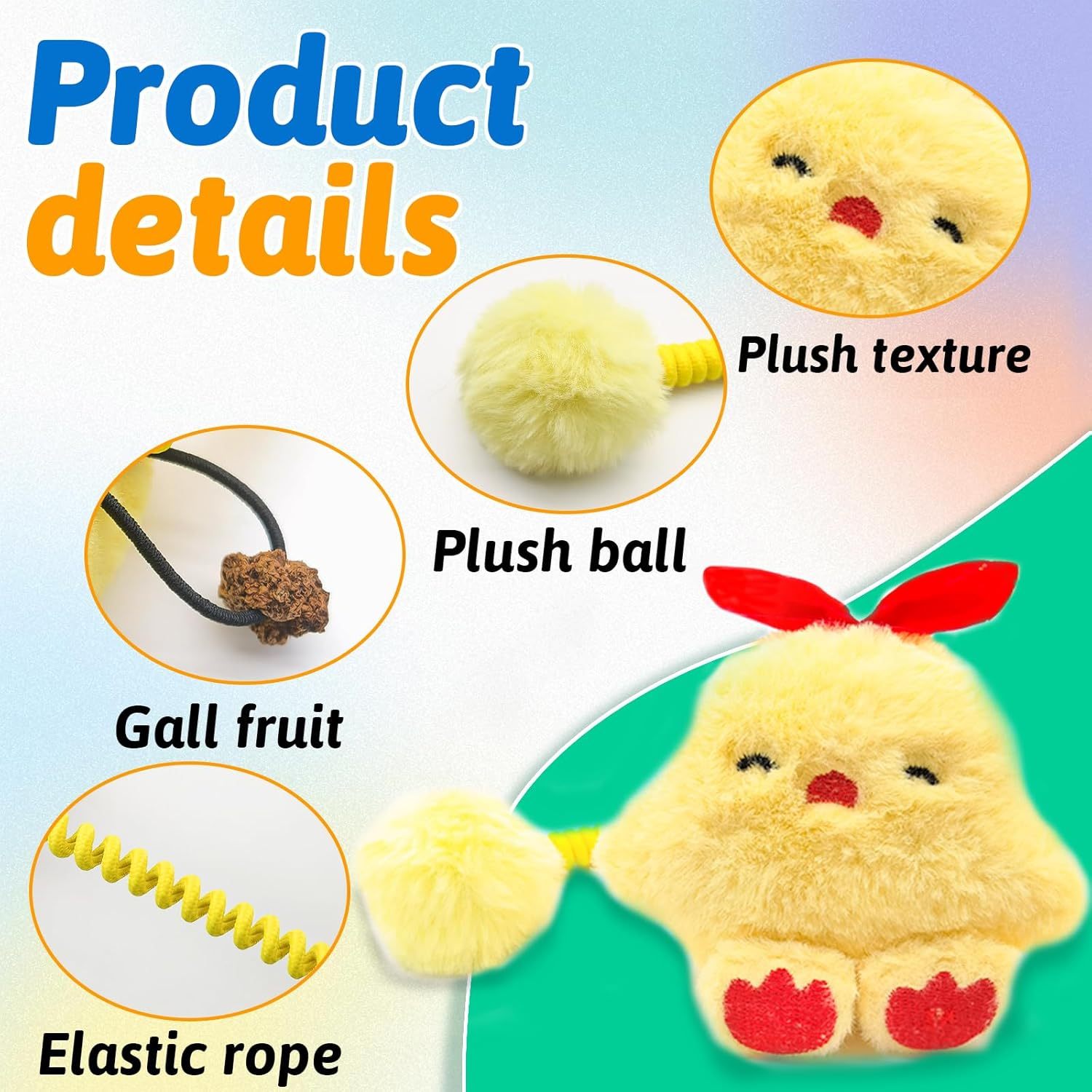 Jouets interactifs pour chat avec Silvervine et balle en peluche