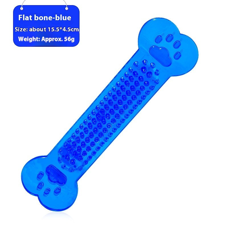 Jouet en os plat transparent en PVC pour chien