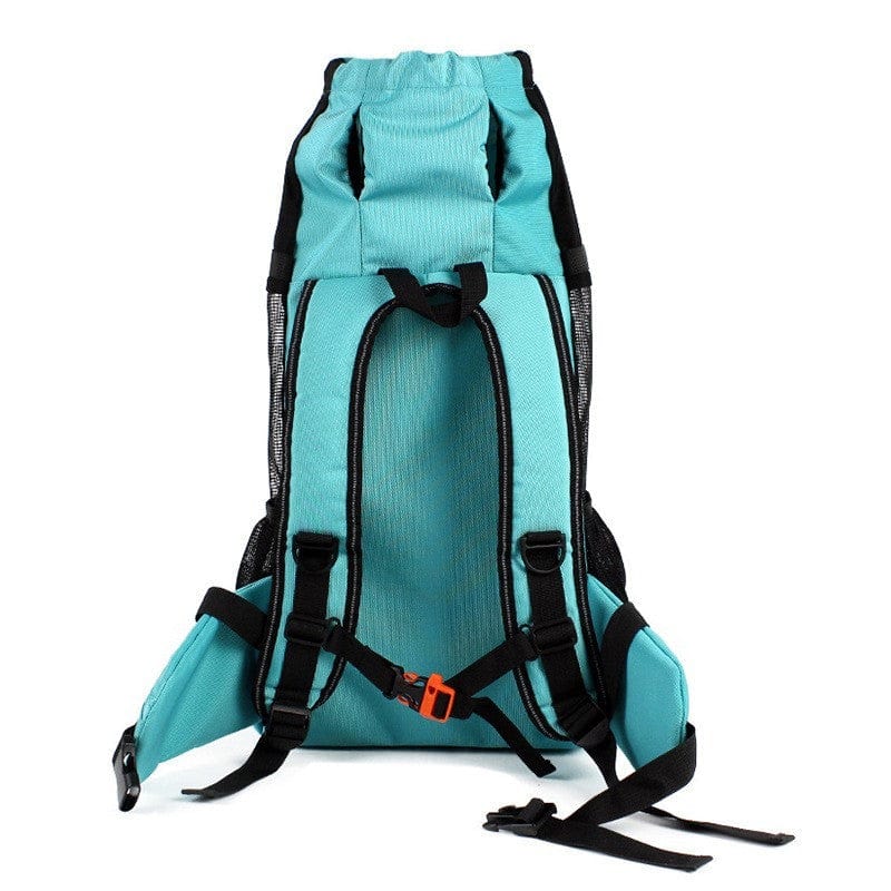 Sac à dos respirant pour animaux de compagnie, conçu avec des bretelles confortables et une structure extensible.