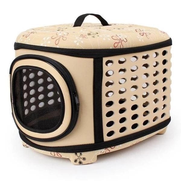 Sac à dos pour animaux EVA portable, léger et confortable pour chats et petits chiens avec motif floral.