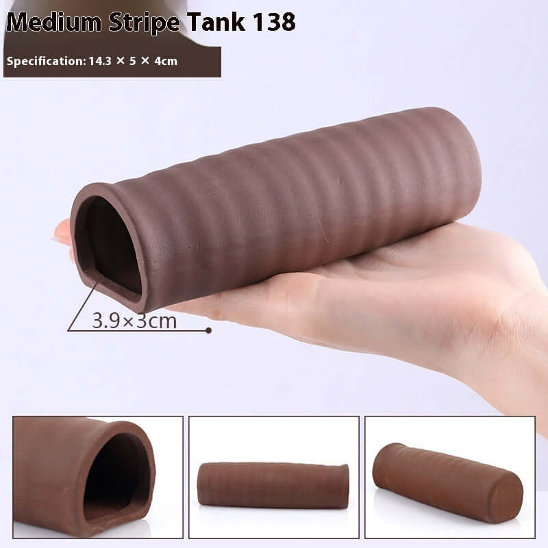 Medium Stripe Tank 138 for aquariums, made of brown material, ideal for aquatic pets and underwater landscapes.