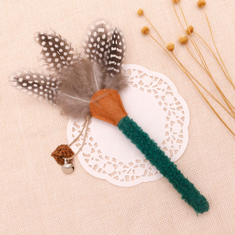 Bâtonnets à Mâcher pour Chats avec Plumes – Jouets Dentaires