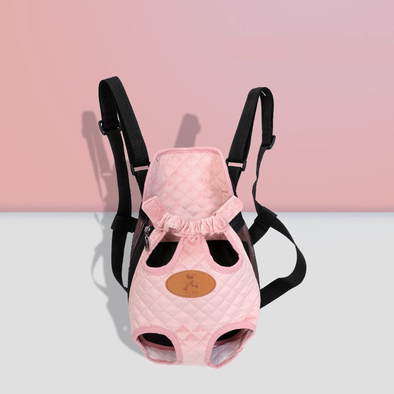 Harnais de sécurité rose pour chat, adapté pour des sorties confortables avec un design en coton biologique.