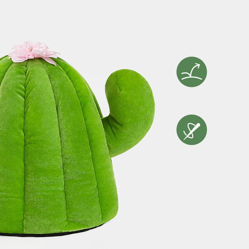 Niche pour chat Cactus en velours plus