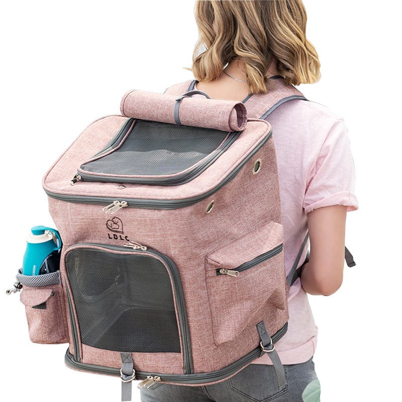 Sac à dos transparent pour chat, léger et confortable, avec ventilation en maille, parfait pour les aventures avec votre animal.