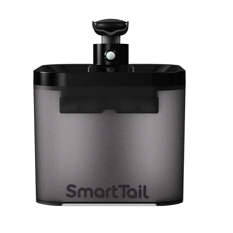Distributeur d'Eau Intelligent Sans Fil pour Chats, design moderne en noir, capacité 2.2L, hydrates your pet.