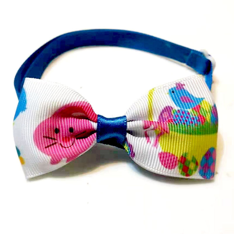 Set de nœud papillon de Pâques coloré pour animaux, parfait pour les célébrations festives.