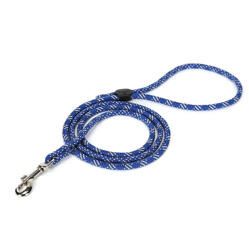 Laisse ajustable colorée en bleu saphir pour chiens, parfaite pour des promenades stylées.