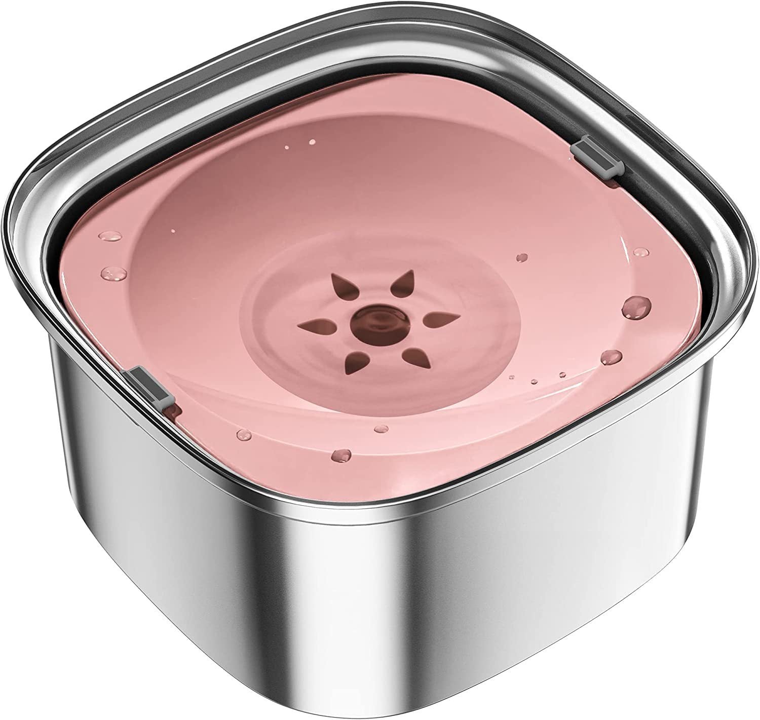 Bol d'eau en acier inoxydable pour animaux - Grande capacité