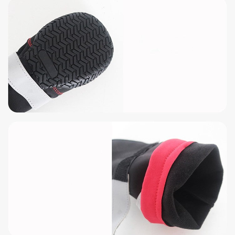 Bottes chaudes et douillettes pour chiens, semelle antidérapante et design confortable pour l'automne/hiver.