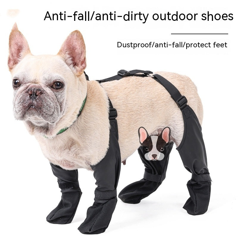 Bottes étanches pour chiens, protection des pattes, confort et sécurité en extérieur.