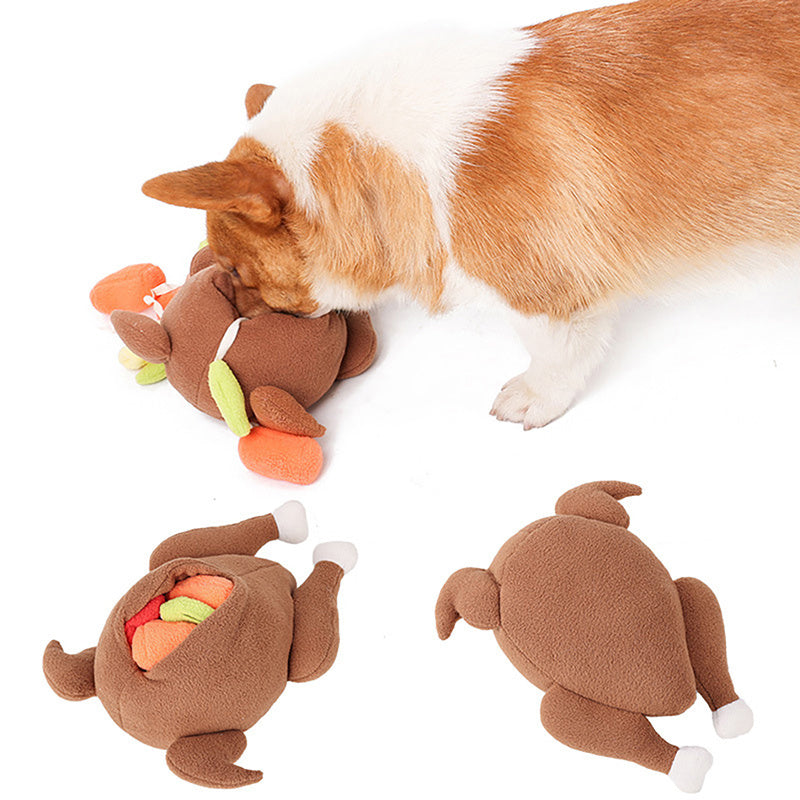 Jouet en Peluche pour Chien - Dinde Légumes