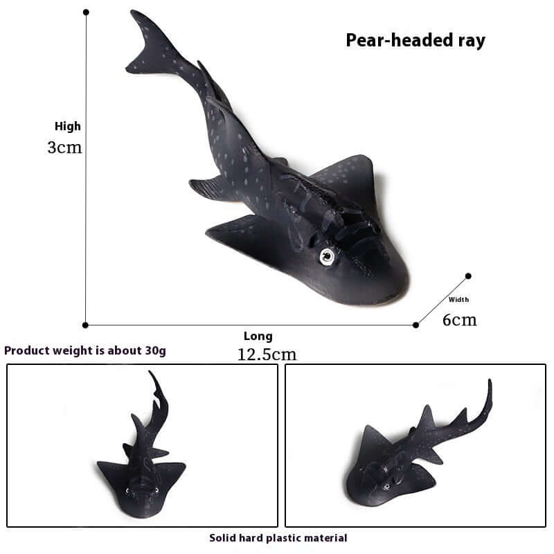 Modèle de poisson diable en plastique, jouet cognitif marin pour enfants, 12.5 cm, sécuritaire et durable.