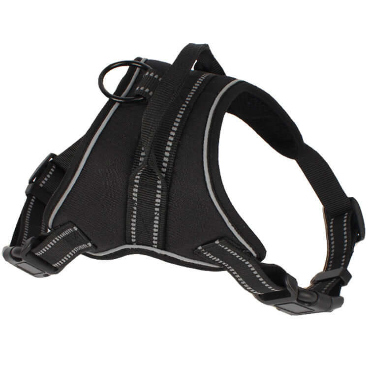 Harnais sécurisé et confortable pour chiens de taille moyenne à grande, en tissu durable et résistant.