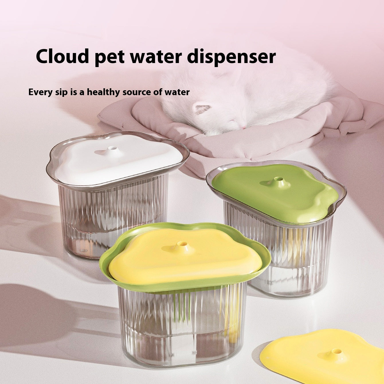 Distributeur d'eau automatique pour animaux, idéal pour chiens et chats, offrant une hydratation fraîche.