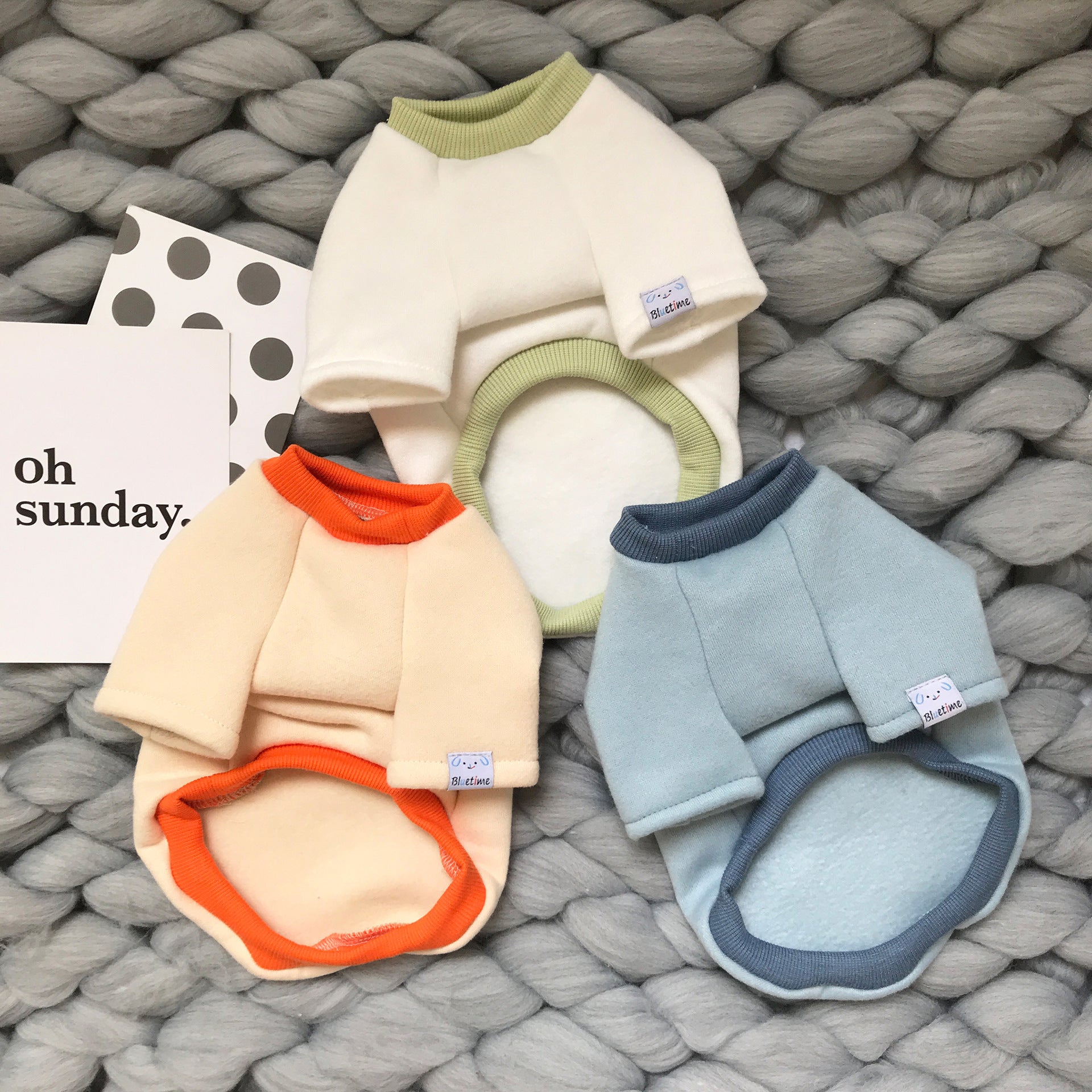 Pulls confortables pour chats de petite taille en coton biologique, disponible en plusieurs couleurs, style décontracté.